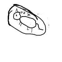 sleeping cat drawing by kubu in Artbitrator