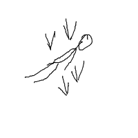 person falling over drawing by kubu in Artbitrator