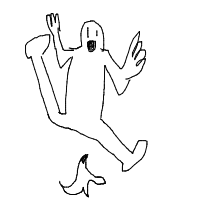 slipping on banana peel drawing by uch111 in Artbitrator