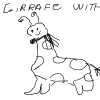 giraffe with scarf drawing by deathskull in Artbitrator