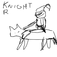 knight riding a horse drawing by deathskull in Artbitrator