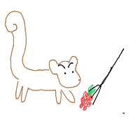 squirrel stealing food drawing by dutifuldrawer in Artbitrator