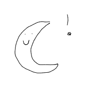 moon smiling drawing by guest-qpijmvc79 in Artbitrator