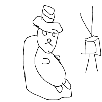 bear with a hat drawing by chevystian in Artbitrator