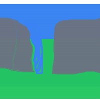 mystical waterfall drawing by blob1 in Artbitrator