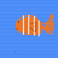 clownfish drawing by blob1 in Artbitrator
