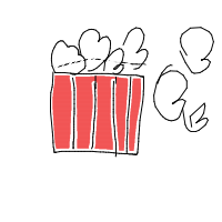 popcorn overflowing drawing by annechien5de3piza in Artbitrator