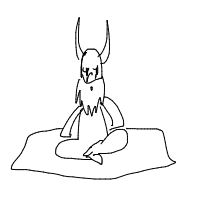 viking at yoga class drawing by irisss in Artbitrator