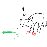 cat vs cucumber drawing by slipperyeel in Artbitrator