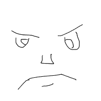 angry face drawing by larnlea22 in Artbitrator