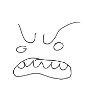 angry face drawing by slipperyeel in Artbitrator