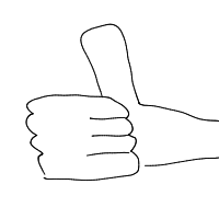 thumbs up drawing by slipperyeel in Artbitrator
