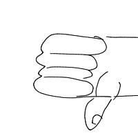 thumbs down drawing by slipperyeel in Artbitrator