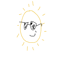 sun wearing sunglasses drawing by slipperyeel in Artbitrator