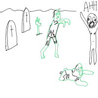 zombie apocalypse drawing by slipperyeel in Artbitrator