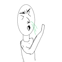 sneezing drawing by slipperyeel in Artbitrator