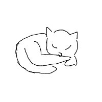 sleeping cat drawing by brichu in Artbitrator