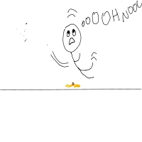 slip on banana peel drawing by slipperyeel in Artbitrator