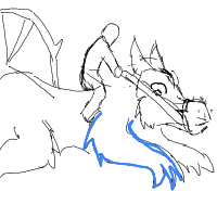 dragon rider drawing by brichu in Artbitrator