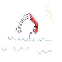 dramatic hair flip drawing by slipperyeel in Artbitrator