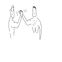 epic handshake drawing by slipperyeel in Artbitrator