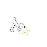 slipping on banana peel drawing by brichu in Artbitrator