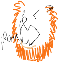 lion roaring drawing by brichu in Artbitrator