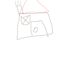 house with chimney drawing by snayperr in Artbitrator