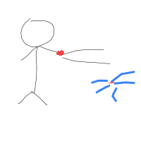 throwing water balloon drawing by snayperr in Artbitrator