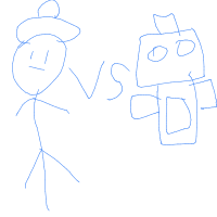 pirate vs robot drawing by snayperr in Artbitrator