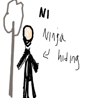 ninja hiding poorly drawing by hehe in Artbitrator