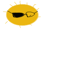 sun wearing sunglasses drawing by minimin in Artbitrator