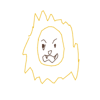 lion roaring drawing by minimin in Artbitrator