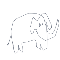 elephant drawing by minimin in Artbitrator