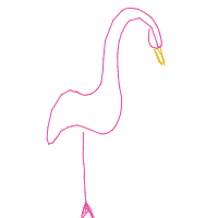 flamingo drawing by minimin in Artbitrator
