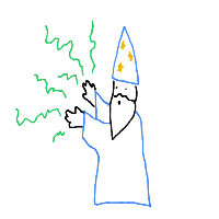 wizard casting a spell drawing by larnlea22 in Artbitrator
