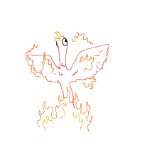phoenix rising drawing by larnlea22 in Artbitrator
