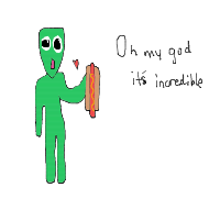 alien trying human food drawing by larnlea22 in Artbitrator