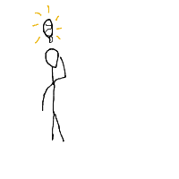 light bulb moment drawing by larnlea22 in Artbitrator