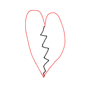 broken heart drawing by larnlea22 in Artbitrator
