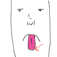 tip of tongue drawing by larnlea22 in Artbitrator