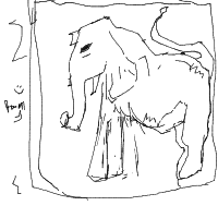 elephant in room drawing by darkelf-1 in Artbitrator
