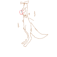 kangaroo boxing drawing by darkelf-1 in Artbitrator