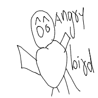 angry bird drawing by anshiii in Artbitrator