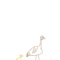 duck leading ducklings drawing by nightowl in Artbitrator