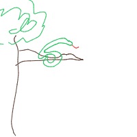 snake on branch drawing by minimin in Artbitrator