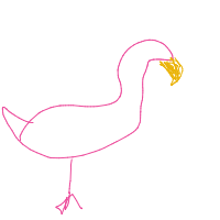 flamingo drawing by minimin in Artbitrator