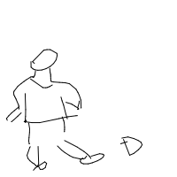 soccer kick drawing by minimin in Artbitrator