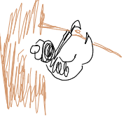 sloth hanging drawing by flea in Artbitrator