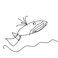 whale breaching drawing by minimin in Artbitrator